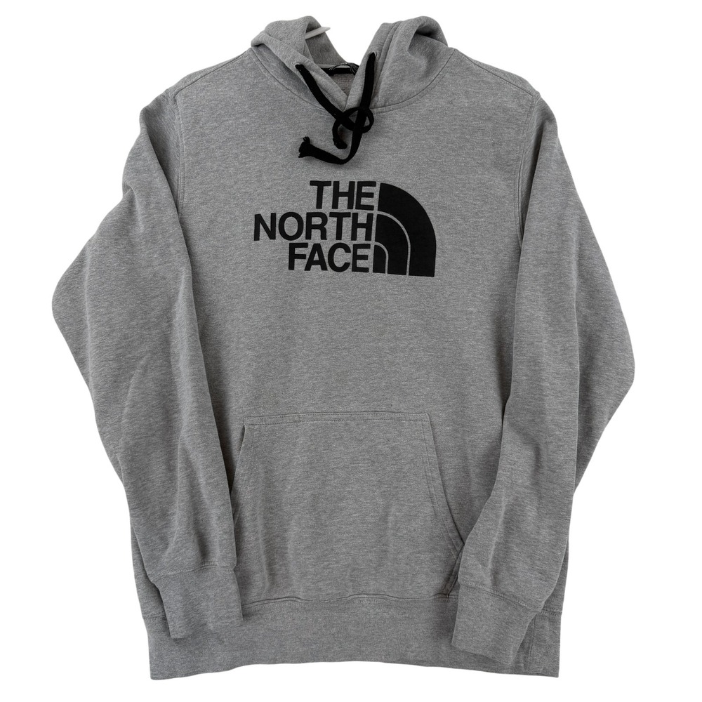 The North Face Hoodie‎ Mens Medium Gray Pullover Fleece Logo Graphic Sweatshirt